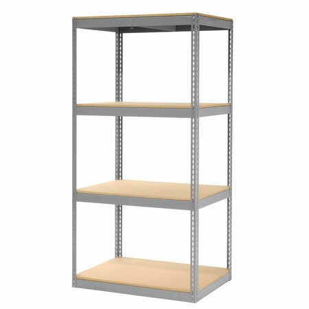 GLOBAL INDUSTRIAL Record Storage Rack Without Boxes 42inW x 30inD x 84inH, Gray 130150